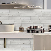 Minimalist White Wood Wallpaper for Wall Decoration